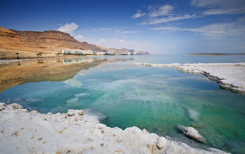 depósitos de sal do mar morto